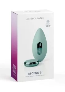 JimmyJane Ascend 3 Silicone Vibrating Massager with Remote - Teal