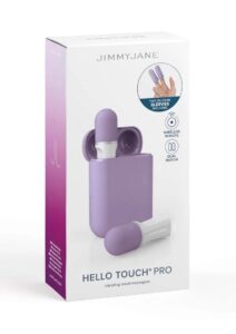 JimmyJane Hello Touch Pro Rechargeable Finger Massagers with Remote - Lavender/White