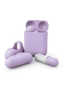 JimmyJane Hello Touch Pro Rechargeable Finger Massagers with Remote - Lavender/White