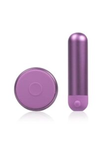JimmyJane Mini Chroma Metal Rechargeable Bullet with Remote - Purple