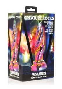 Creature Cocks Enchantress Rainbow Glass Dildo - Multicolor