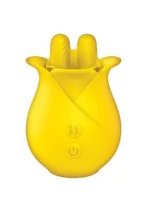 Clit-Tastic Tulip Rechargeable Silicone Finger Massager - Yellow