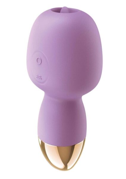 Clit-Tastic Intense Dual Massager Rechargeable Silicone Vibrator with Clitoral Stimulator - Lavender