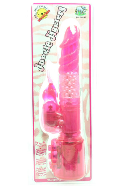 Jungle Jigglers Wabbit Waterproof Vibrator 7in - Pink