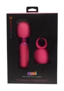 Nu Sensuelle Harlow Nubii Rechargeable Silicone Mini Heating Wand with Attachment - Pink