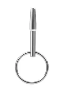 Blue Line Stainless Steel Penis Plug with Ring