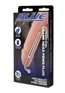 Blue Line Crank Head Penis Plug -Stainless Steel