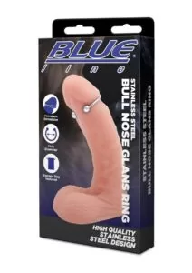 Blue Line Bull Nose Glans Ring 32mm -Stainless Steel