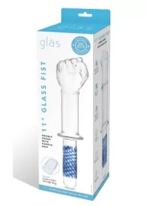 Glas Fist Double Ended Glass with Handle Grip 11in - Clear