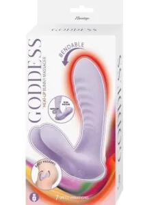 Goddess Heat Up Rechargeable Silicone Bunny Massager - Lavender