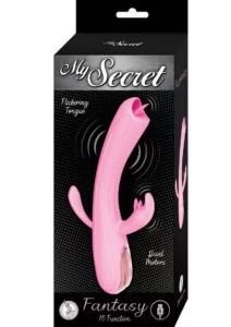 My Secret Fantasy Rechargeable Silicone Flickering Tongue Vibrator - Pink