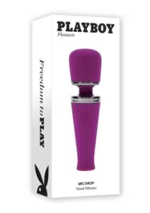Playboy Mic Drop Rechargeable Silicone Wand - Purple