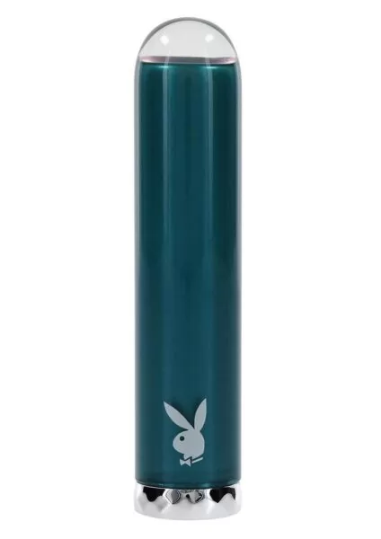 Playboy Emerald Rechargeable Silicone Vibrator - Green