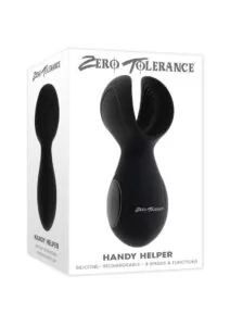 Zero Tolerance Handy Helper Rechargeable Silicone Stroker - Black