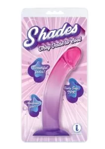Shades Smoothie Dildo with Suction Cup 8.25in - Purple