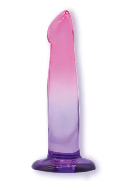 Shades G-Spot Dildo with Suction Cup 6.25in - Pink/Purple
