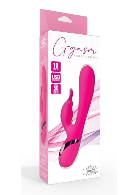 Juicy G-Gasm Rabbit Stimulator Rechargeable Rabbit Vibrator - Pink