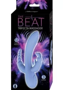 The Beat Trifecta Rechargeable Silicone Multifunction Rabbit Vibrator - Violet