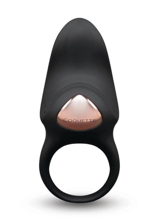 Coquette The After Party Silicone Rechargeable Couples Ring - Black/Gold