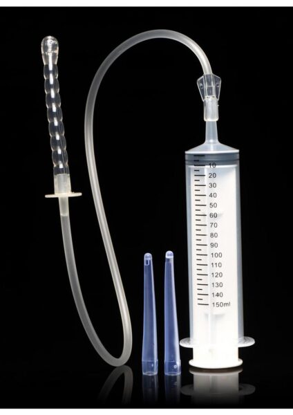 CleanStream Enema Syringe with Attachments - Clear