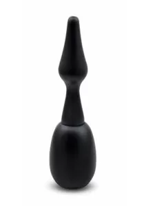 AquaClean 150ML One Way Valve Douche with Butt Plug Nozzle - Black