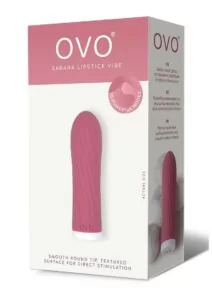 Ovo Earth Sahara Rechargeable Silicone Lipstick Vibrator - Red