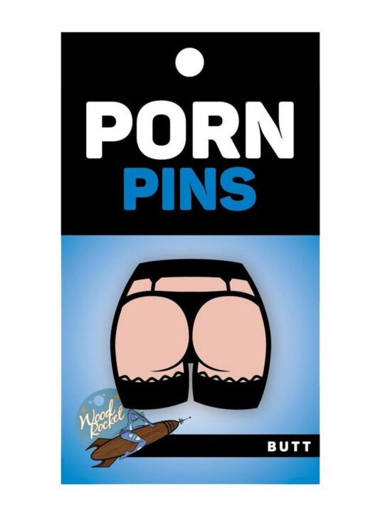 Butt Enamel Pin - Black/Vanilla