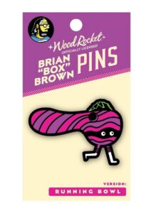 Box Brown Running Bowl Enamel Pin - Multicolor