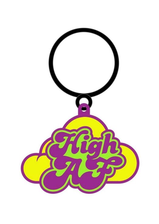 High AF Keychain - Green/Purple/Yellow