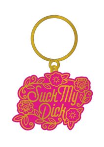 Suck My Dick Keychain - Purple/Gold