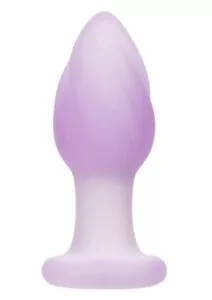 Lavender Haze Ridge Probe Silicone Rechargeable Anal Plug - Purple/White