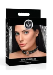 Master Series Spiked Heart Choker - Black