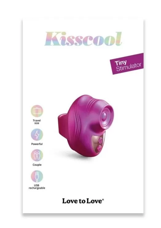 Love to Love Kisscool Rechargeable Silicone Finger Vibrator - Iridescent Berry