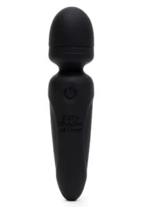 Fifty Shades of Grey Sensation Rechargeable Silicone Mini Wand Vibrator - Black