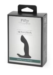 Fifty Shades of Grey Sensation Rechargeable Silicone P-Spot Vibrator - Black