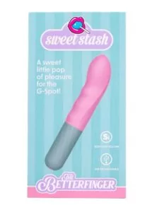 Rock Candy The Betterfinger Rechargeable Silicone G-Spot Vibrator - Pink/Gray