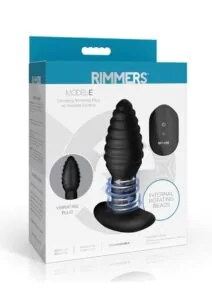 Rimmers Model-E Vibrating Rechargeable Silicone Rimming Plug with Remote Control - Black