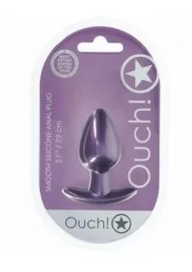 Ouch! Anal Plug Silicone - Medium - Metallic Purple