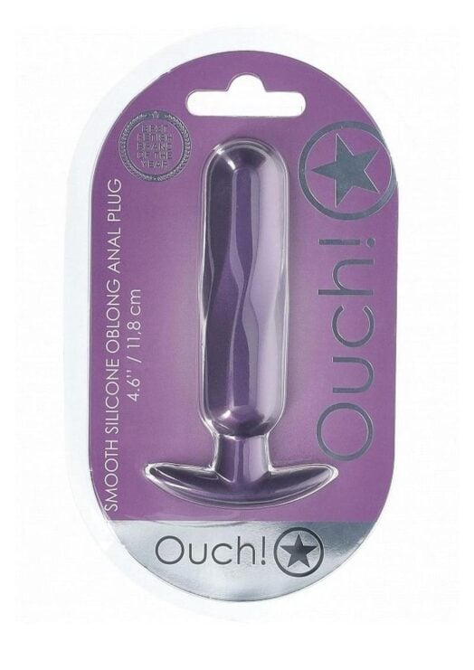 Ouch! Oblong Anal Plug Silicone - Metallic Purple