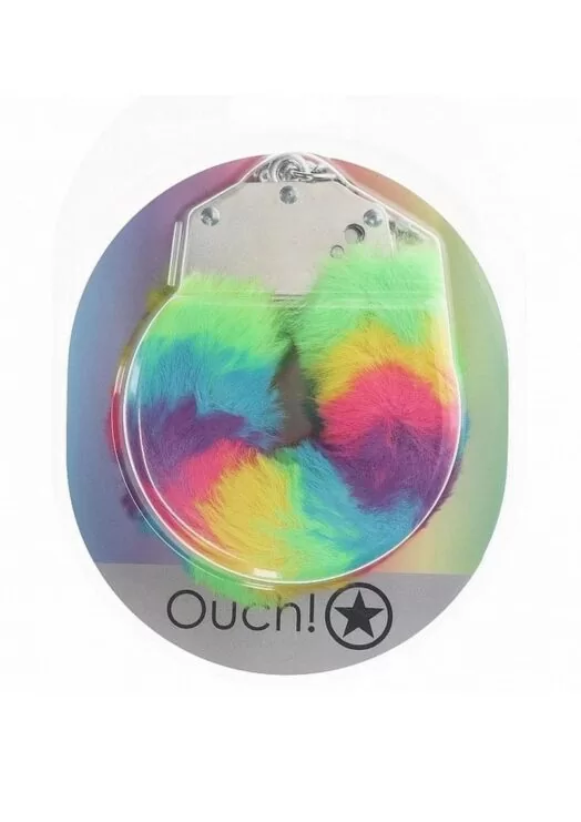 Ouch! Heavy-Duty Fluffy Handcuffs - Multicolor 1