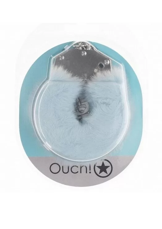 Ouch! Heavy-Duty Fluffy Handcuffs - Powder Blue