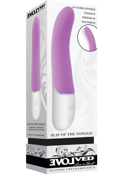 Slip of the Tongue Rechargeable Silicone Clitoral Stimulator - Pink/White