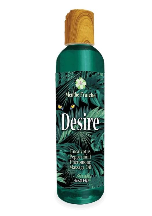 Desire Pheromone Massage Oil 4oz - Eucalyptus/Peppermint