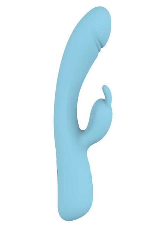 Blaze Heat Up Bunny Rechargeable Silicone Vibrator - Blue