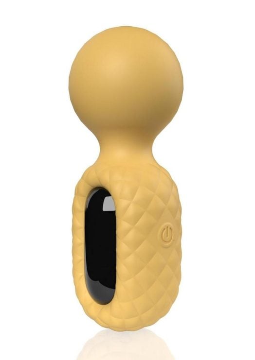 Screaming O Rebound Rechargeable Silicone Compact Power Wand - Bumblee Yellow