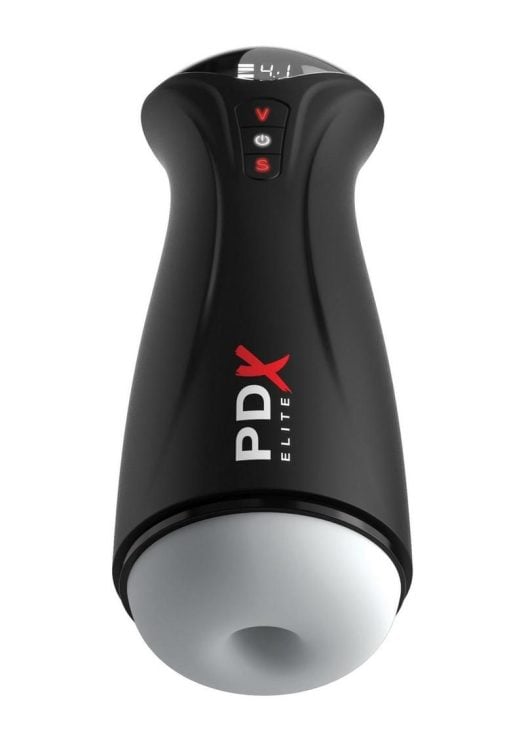 PDX Elite Fap-Gasm Rechargeable Male Masturbator - Black/Frosted