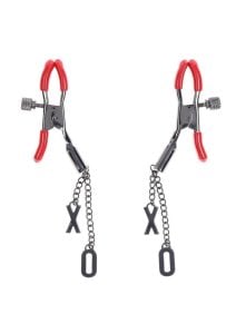 Sex and Mischief Ex`s andamp; Oh`s Nipple Clamps - Red/Black