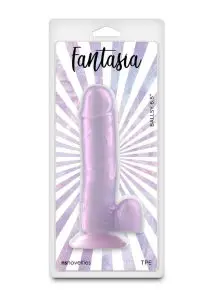 Fantasia Ballsy Dildo 6.5in - Purple