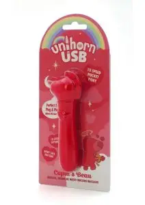 Unihorn Cupid`s Beau Rechargeable Silicone USB Bullet- Red