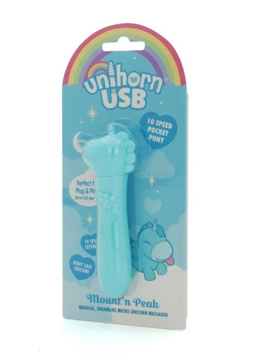 Unihorn Mount`n Peak Rechargeable Silicone USB Bullet - Blue